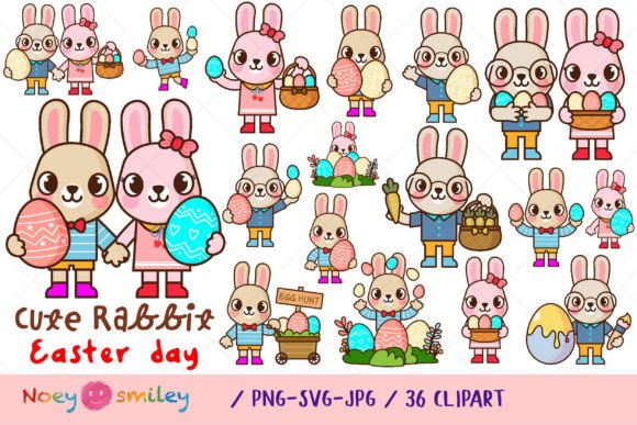 Download Easter Bunny Rabbits Cartoon Clipart - Premium Resources