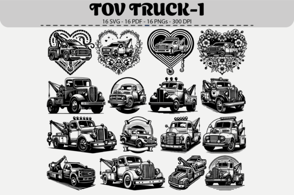 Download Tow Truck Clipart Bundle – 16 Designs - Premium Resources