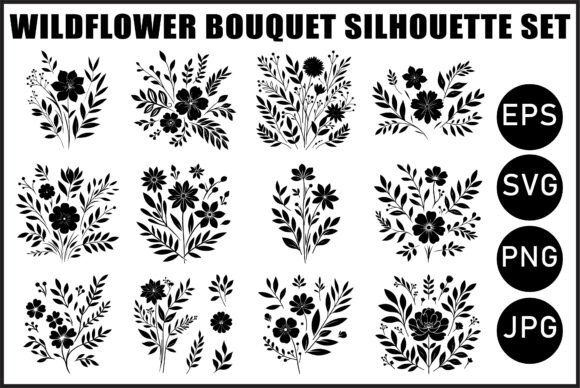 Download Black Wildflower Bouquet Vector Bundle - Vector bundle Collection