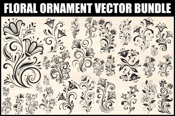 Download Floral Ornament Vector Bundle - Vector bundle Collection