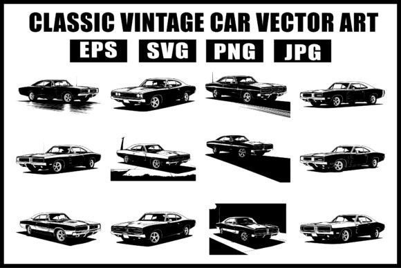 Download Retro Classic Car Vector Bundle - Vector bundle Collection