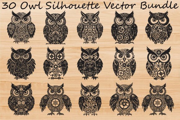 Download Owl Silhouette Vector Bundle - Vector bundle Collection